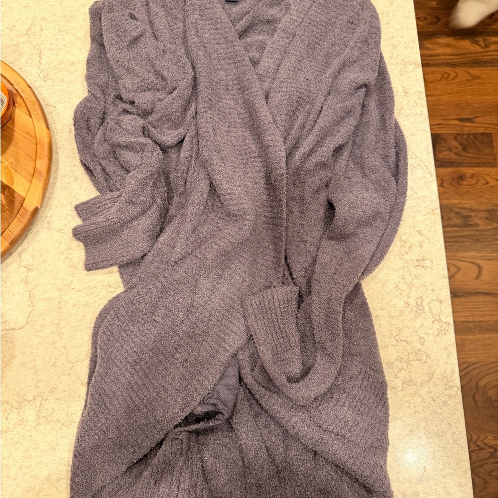 Barefoot Dreams CozyChic Lite Circle Cardigan Lavender Open-Front